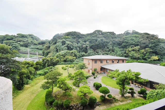 バルコニーからの眺望。緑に囲まれたさわやかな眺望です。